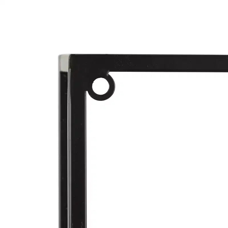 43"x15" Metal Minimalistic 8 Bottle Wall Wine Rack with Open Style Frame Black: Iron Construction, Space-Saving Design