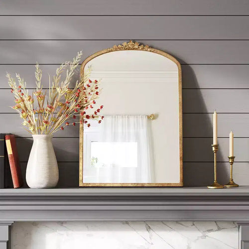 20"x30" Decorative Gold Wall Mantle Mirror
