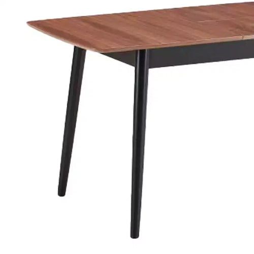 62.99" Lanae Dining Table Natural Black Finish