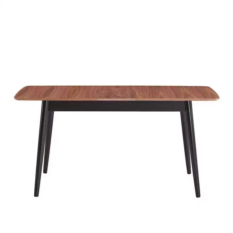 62.99" Lanae Dining Table Natural Black Finish