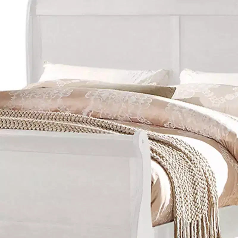 85" Twin Bed Louis Philippe, Faux Leather Headboard: KD