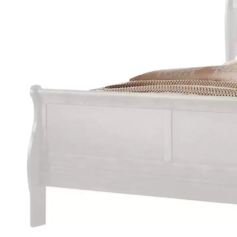85" Twin Bed Louis Philippe, Faux Leather Headboard: KD