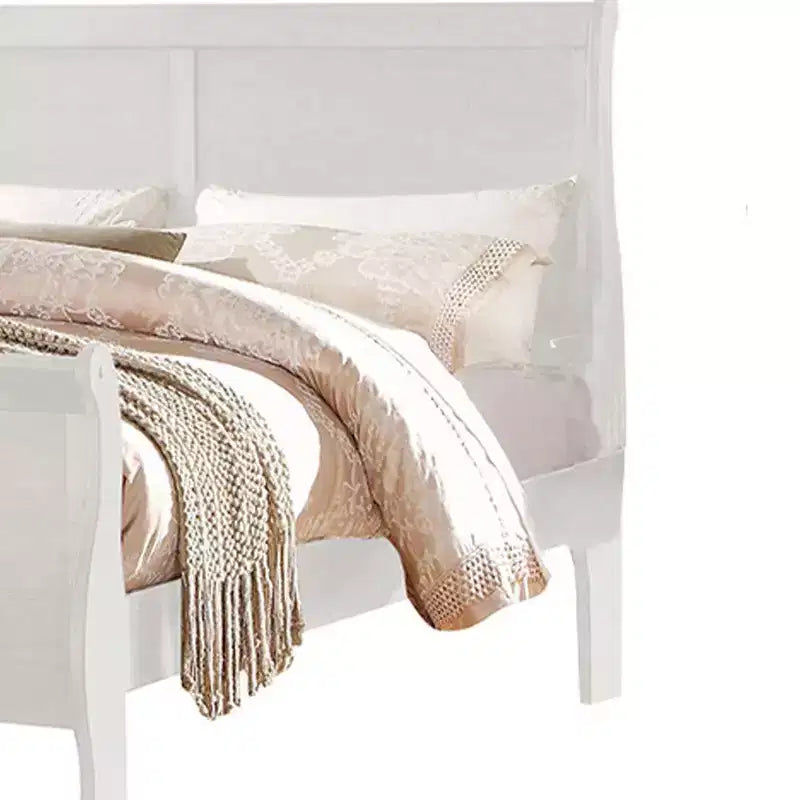 85" Twin Bed Louis Philippe, Faux Leather Headboard: KD