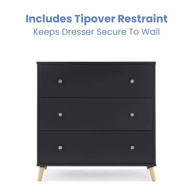 Delta Children Jordan 3 Drawer Dresser with Interlocking Drawers