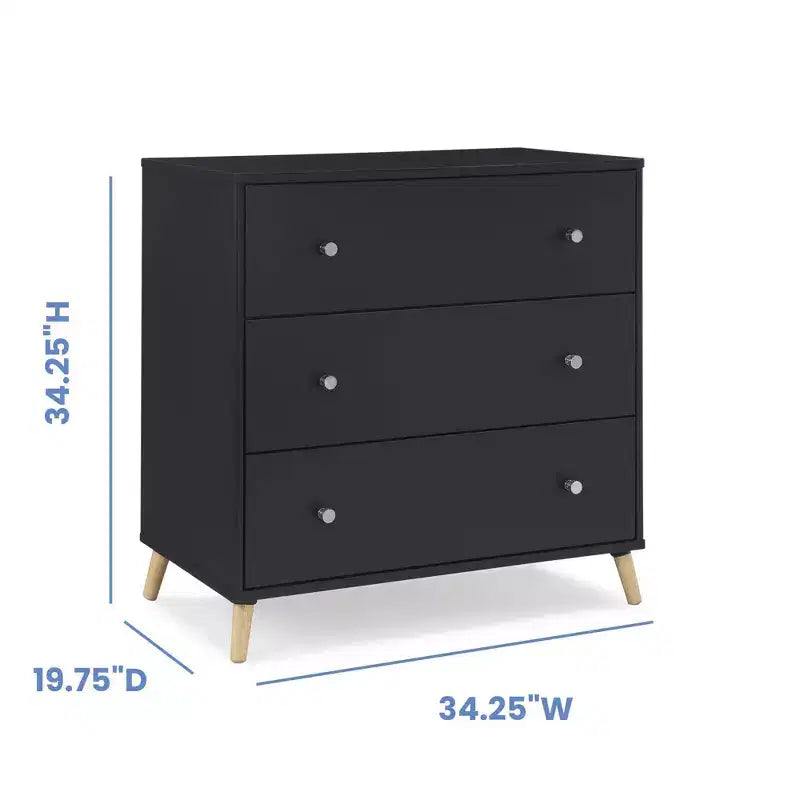 Delta Children Jordan 3 Drawer Dresser with Interlocking Drawers