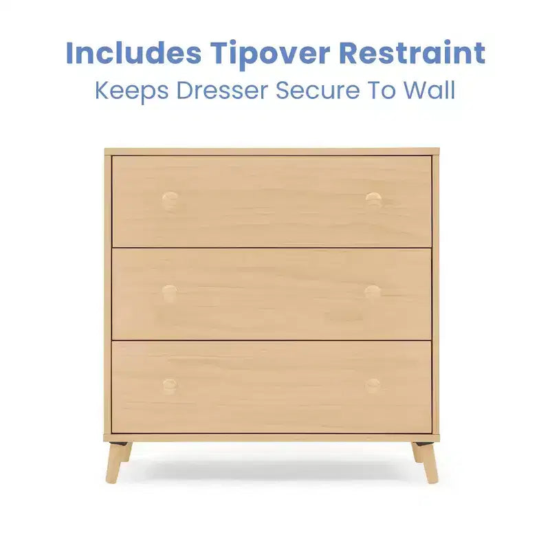 Delta Children Jordan 3 Drawer Dresser with Interlocking Drawers