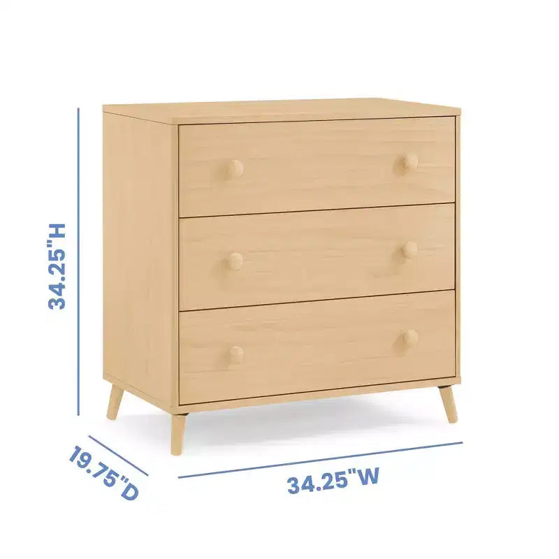 Delta Children Jordan 3 Drawer Dresser with Interlocking Drawers