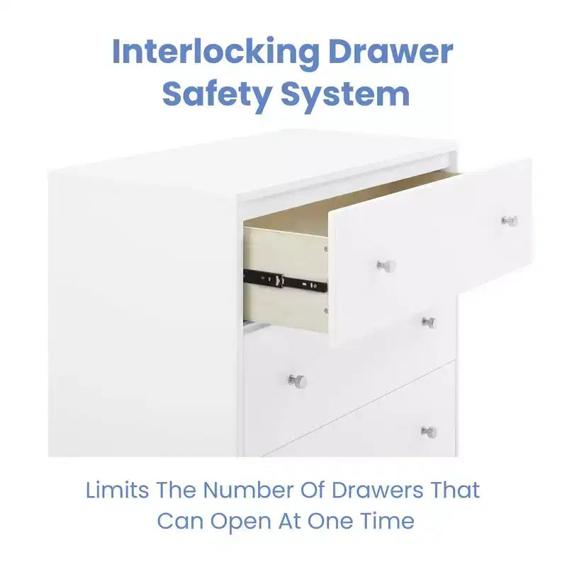 Delta Children Jordan 3 Drawer Dresser with Interlocking Drawers