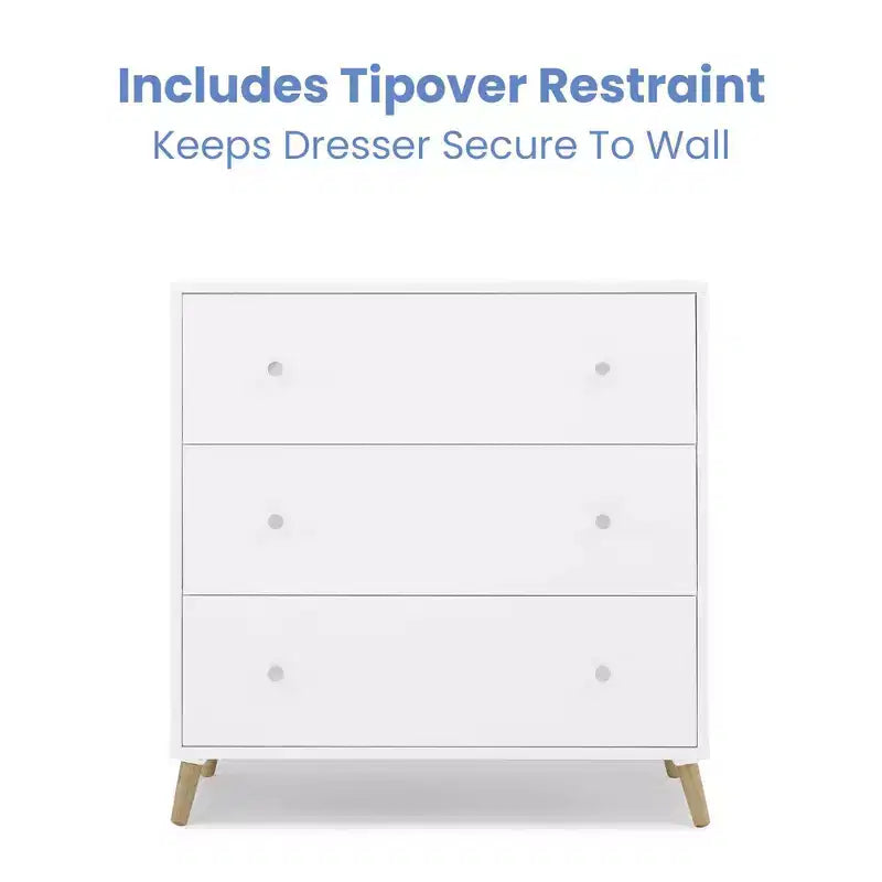 Delta Children Jordan 3 Drawer Dresser with Interlocking Drawers