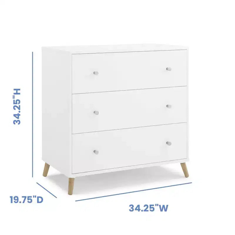 Delta Children Jordan 3 Drawer Dresser with Interlocking Drawers