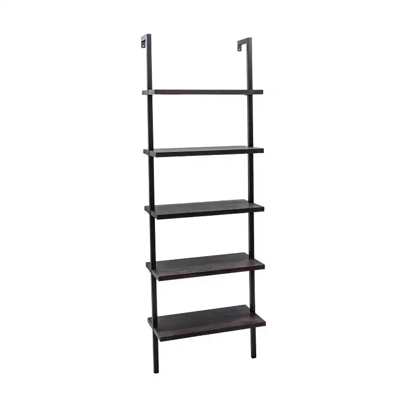 73 Theo 5 Tier Wood Wall Mount Ladder Bookshelf - Nathan James