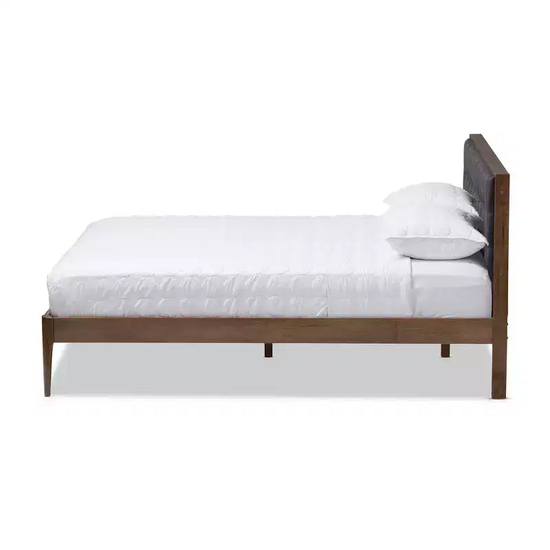 Jupiter Mid Tufted Platform Bed Gray