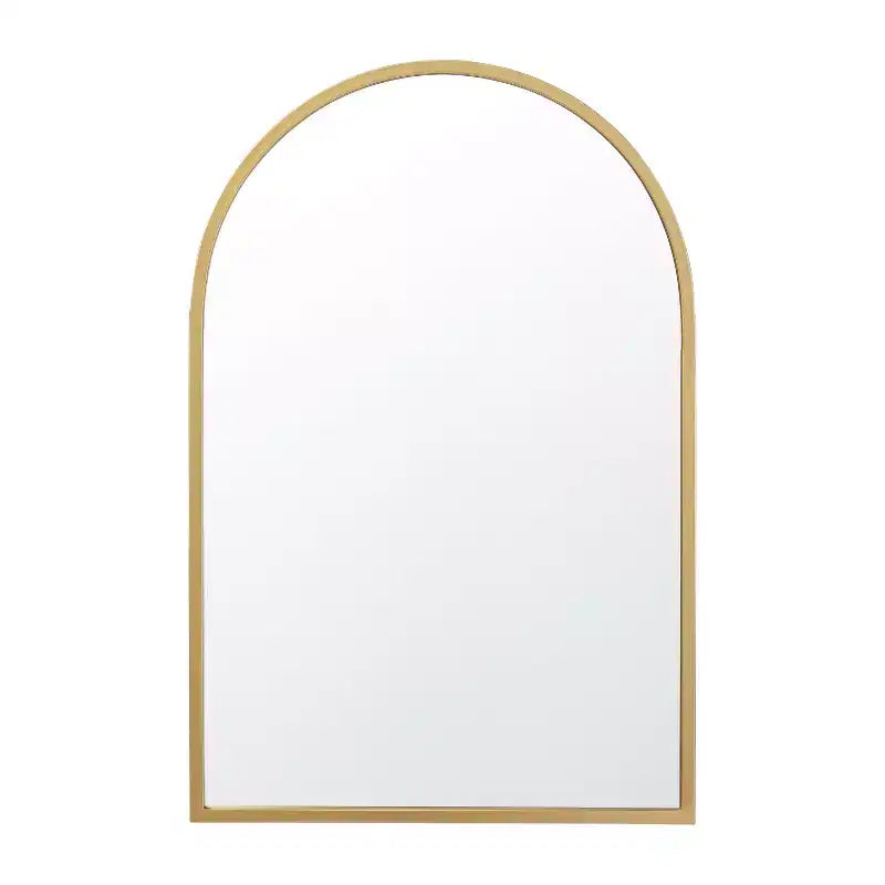 Merrick Lane Arched Metal Framed Wall Mirror for Entryways, Dining Rooms, and Living Rooms