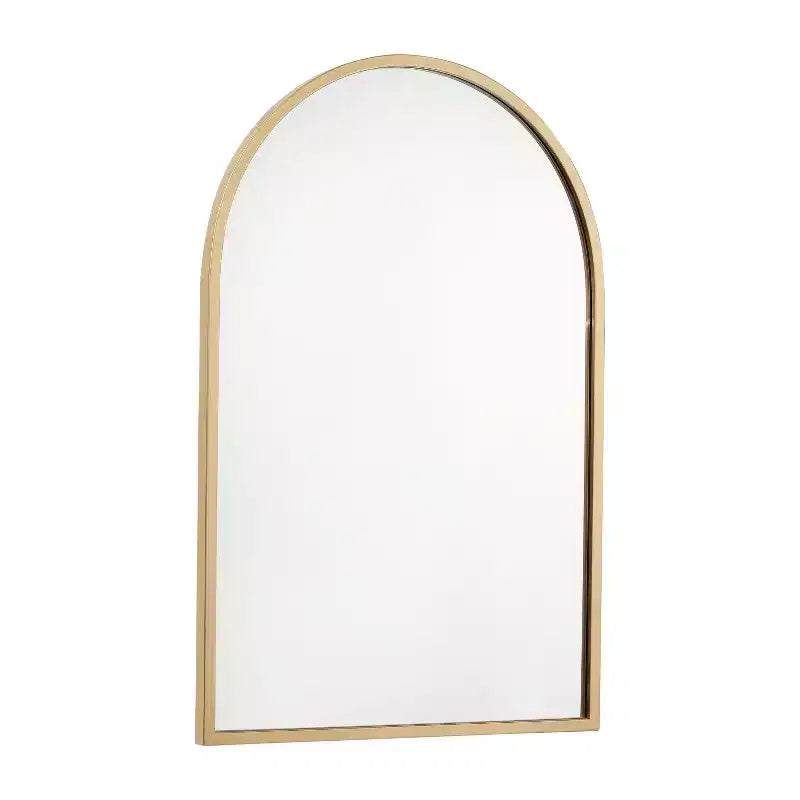 Arched Metal Framed Wall Mirror for Entryways, Dining Rooms, and Living Rooms