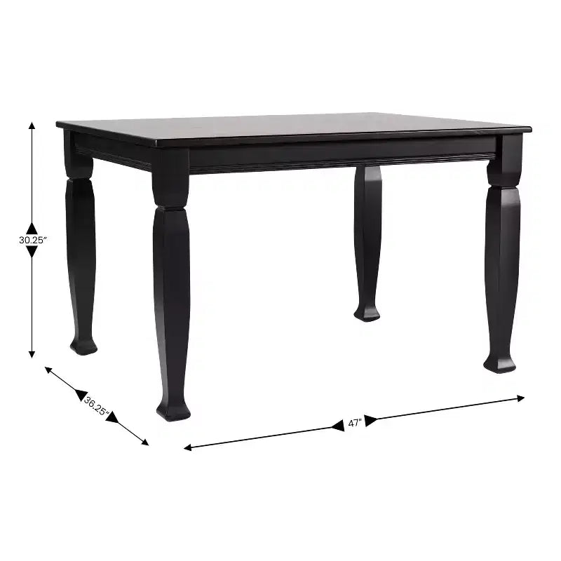 Wooden Dining Table with Sculpted Legs