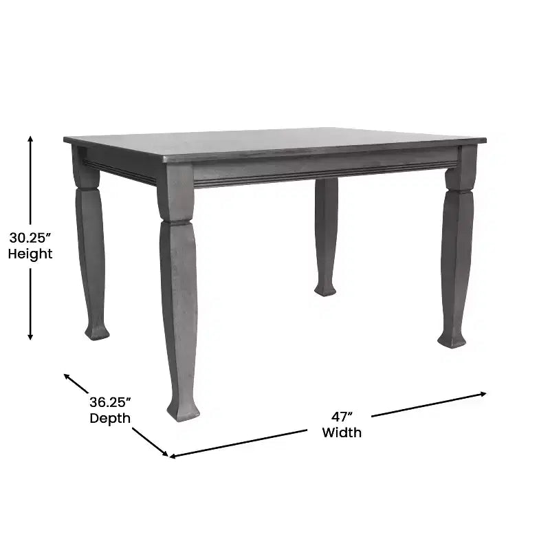 Wooden Dining Table with Sculpted Legs