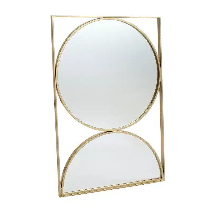 Gold Hourglass Frame Metal Modern Accent Wall Mirror