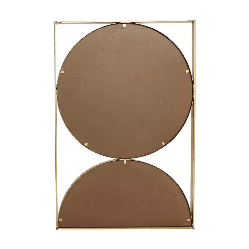 Gold Hourglass Frame Metal Modern Accent Wall Mirror