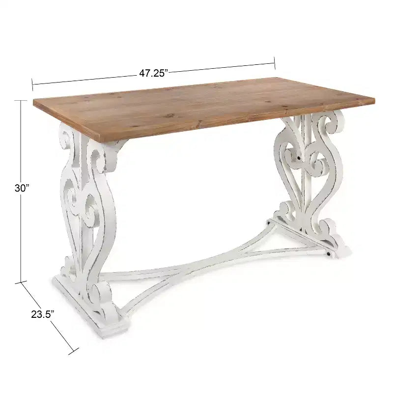 Wyldwood Rustic Carved Wood Desk