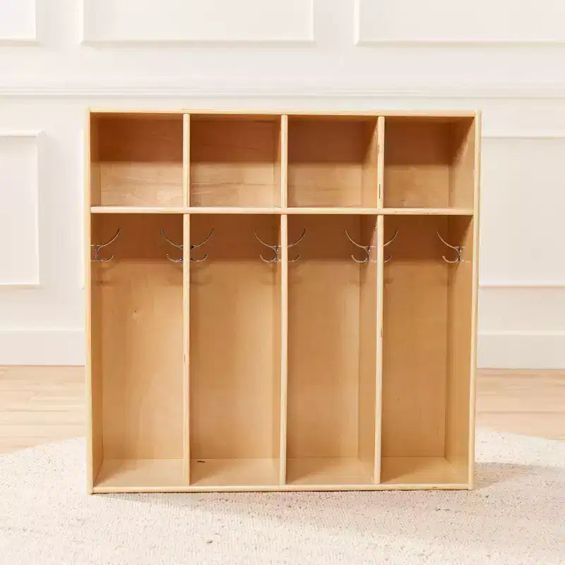 Streamline 4-Section Toddler Coat Locker with Cubby Storage, Kids Furniture