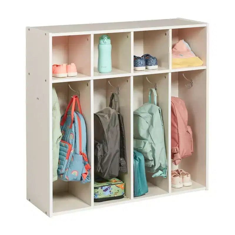 Streamline 4-Section Toddler Coat Locker with Cubby Storage, Kids Furniture