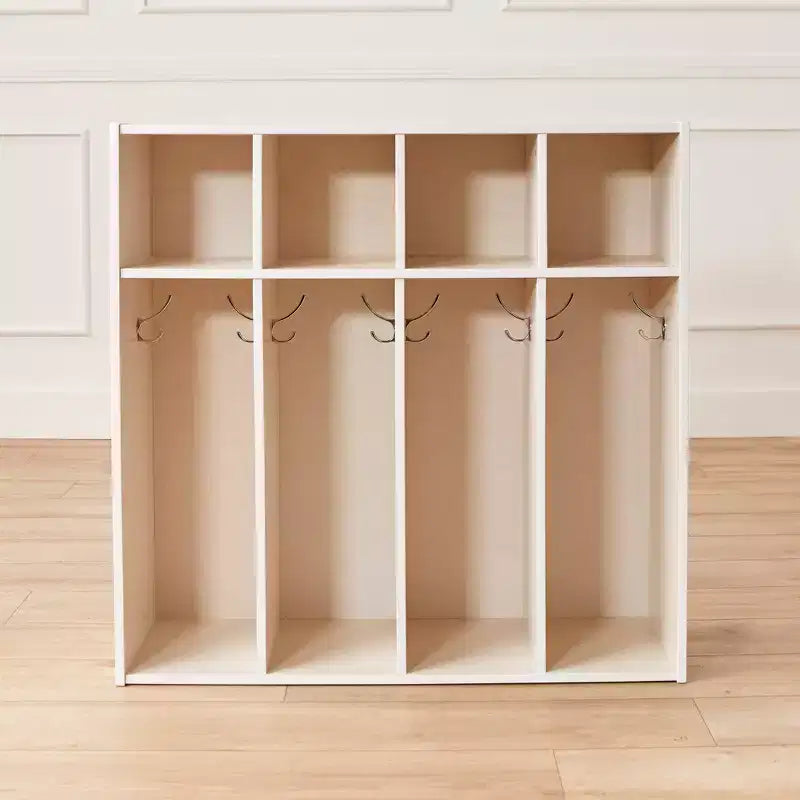Streamline 4-Section Toddler Coat Locker with Cubby Storage, Kids Furniture