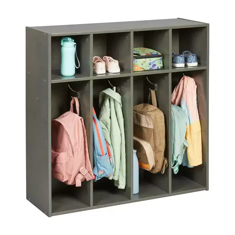 Streamline 4-Section Toddler Coat Locker with Cubby Storage, Kids Furniture