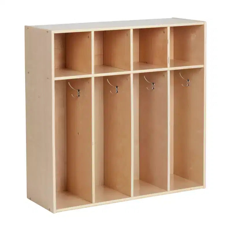 Streamline 4-Section Toddler Coat Locker with Cubby Storage, Kids Furniture