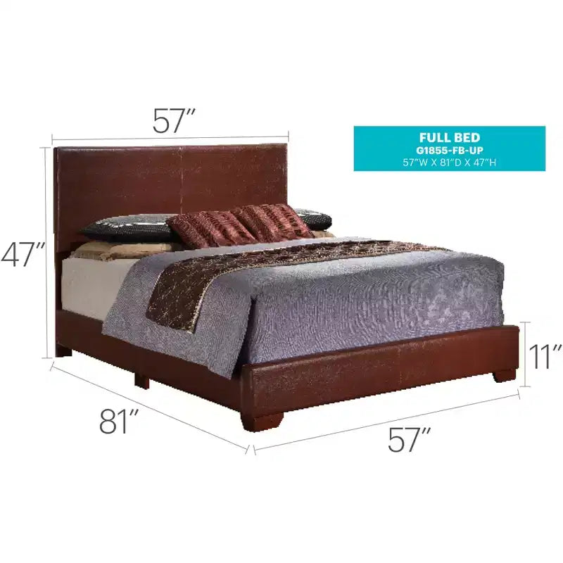 Aaron Upholstered Full Panel Bed