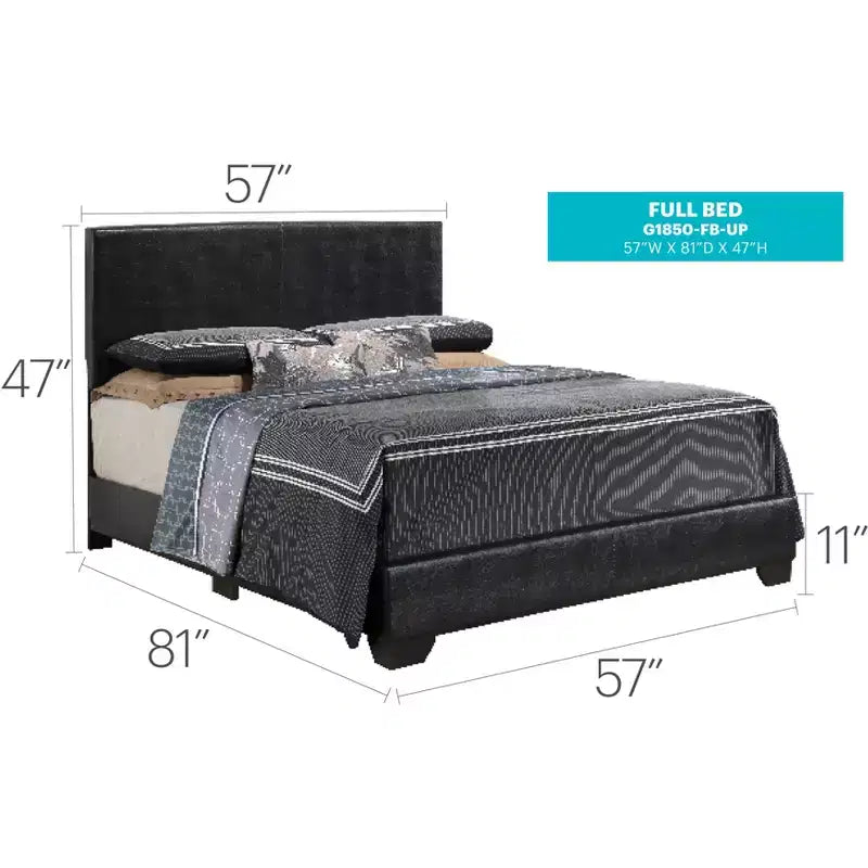 Aaron Upholstered Full Panel Bed