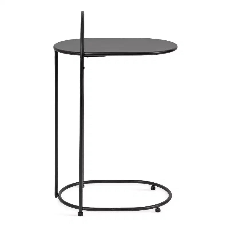 Kate and Laurel Caplan Capsule Wood C-Table, 20x13.75x32.75, Black