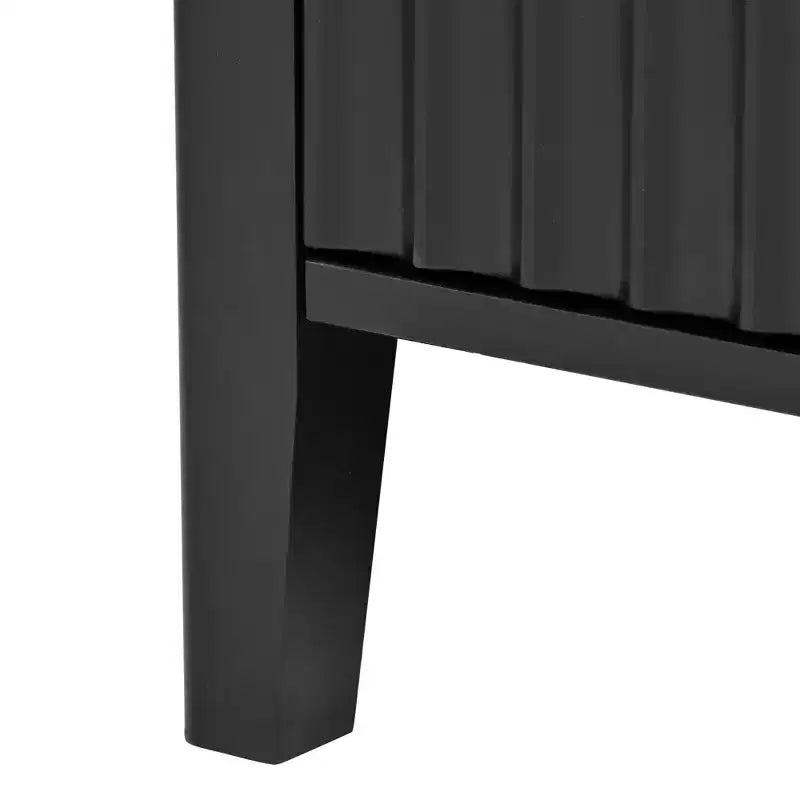 Characteristic Wooden Sideboard Storage Cabinet with Metal Handles for Hallway, Entrance, Living Room, Bedroom