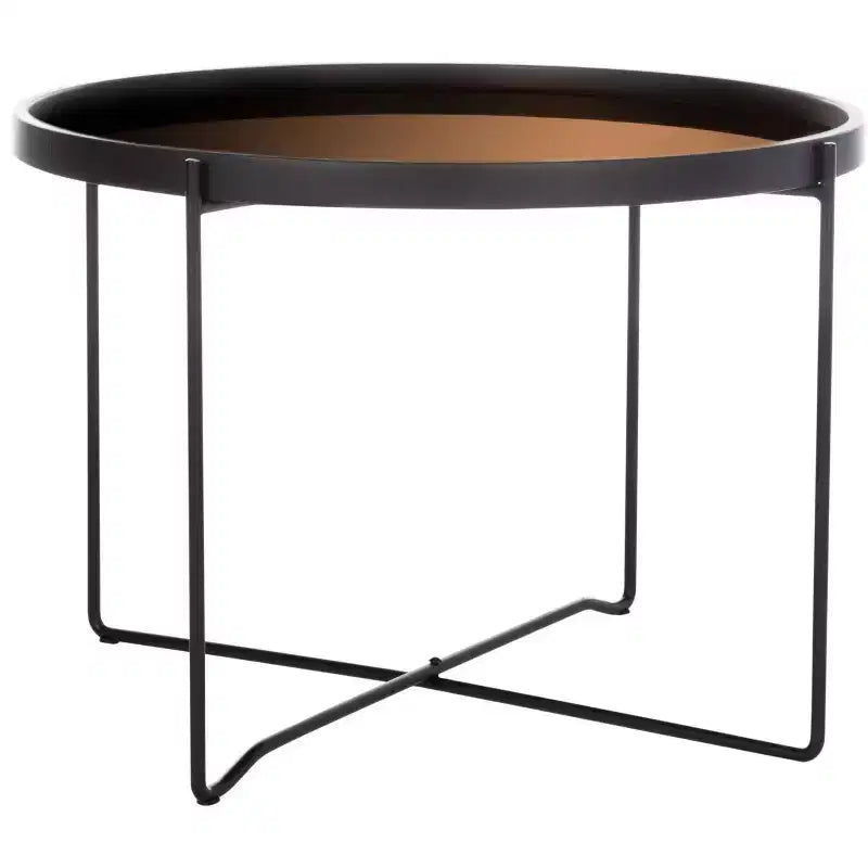 Ruby Medium Tray Accent Table - ACC4205 - Rose Gold/Black - Safavieh