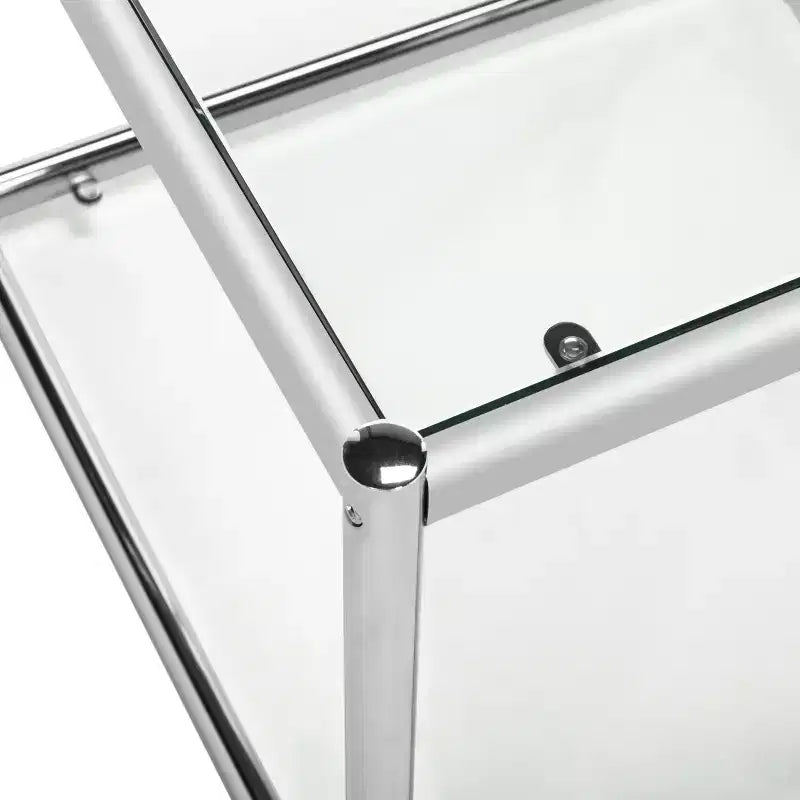 Lilias End Table - MMT6001 - Chrome - Safavieh