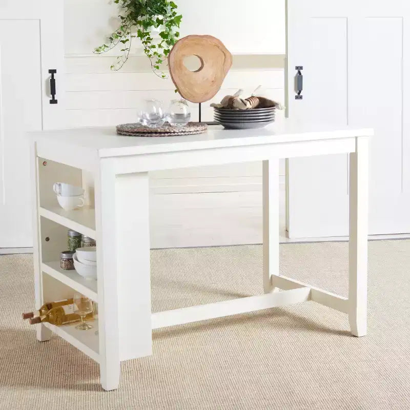 Aero Rectangle Counter Table - DTB9218 - White