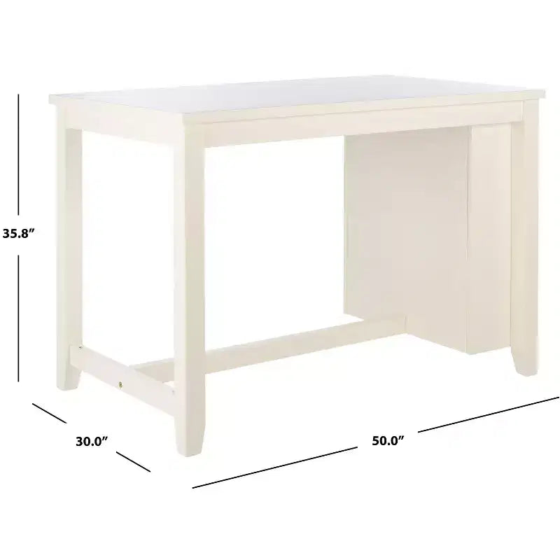 Aero Rectangle Counter Table - DTB9218 - White