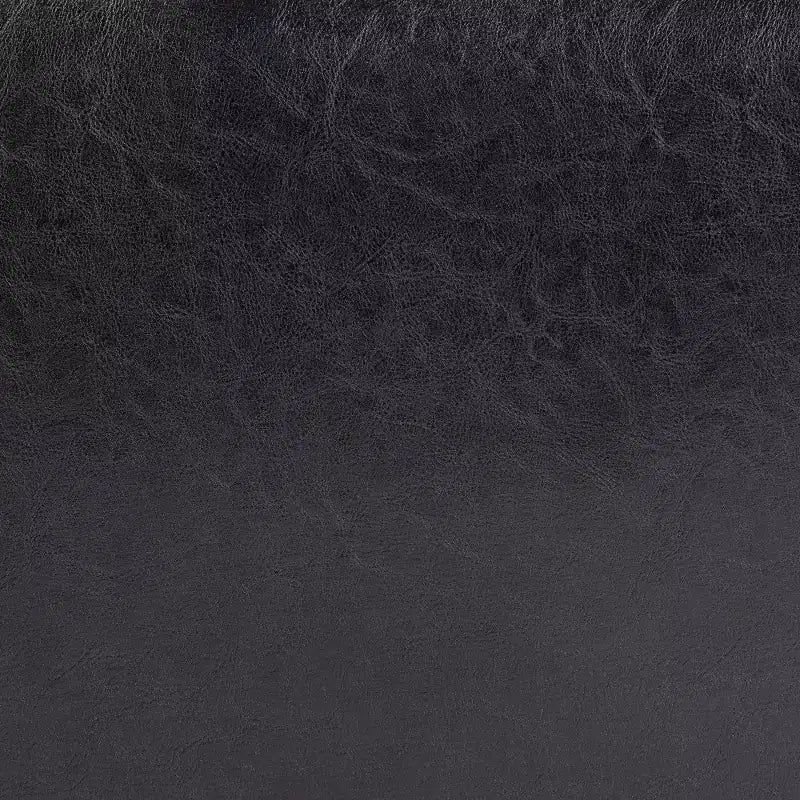 Full Leather Ottoman with Rounded Sides