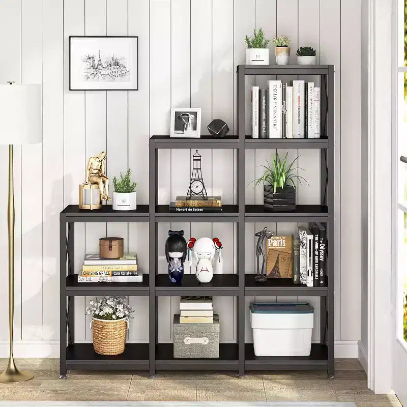 Lantine 12 Shelves Ladder Corner Bookshelf