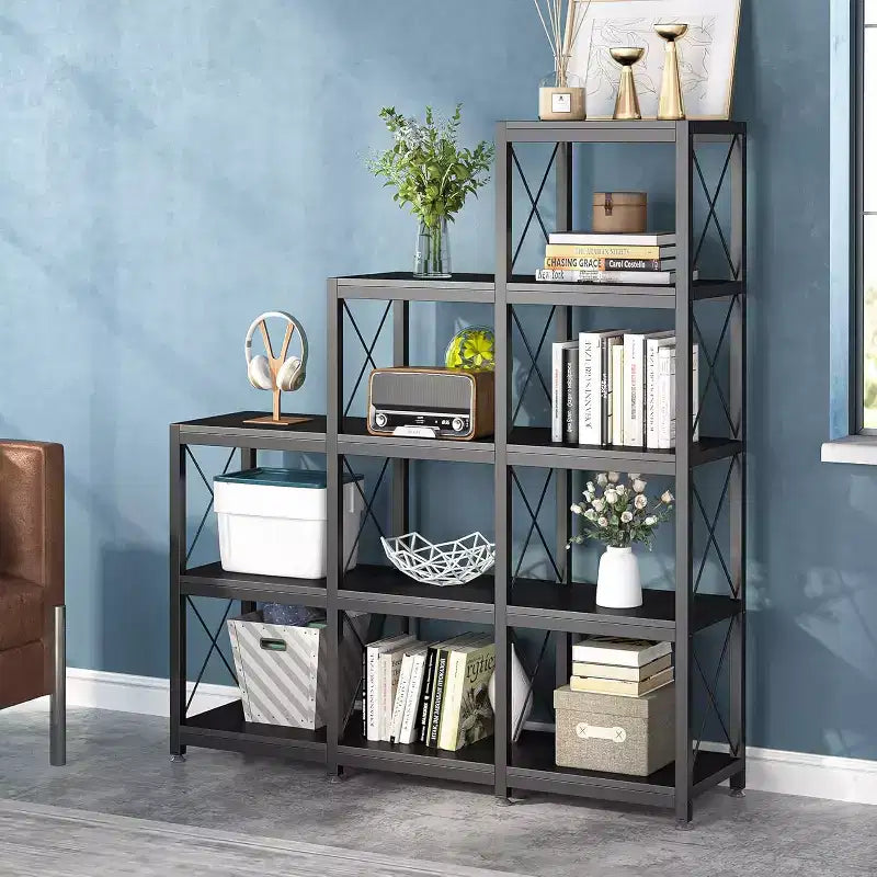 Lantine 12 Shelves Ladder Corner Bookshelf