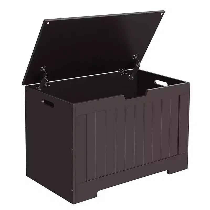 29.9 Inches Wide Farmhouse Style Storage Bench with 2 Safety Hinges, Entryway Shoe Bench for Home Organization