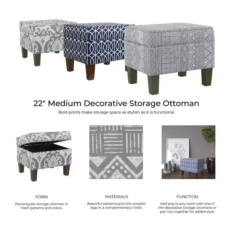 Medium Storage Ottoman