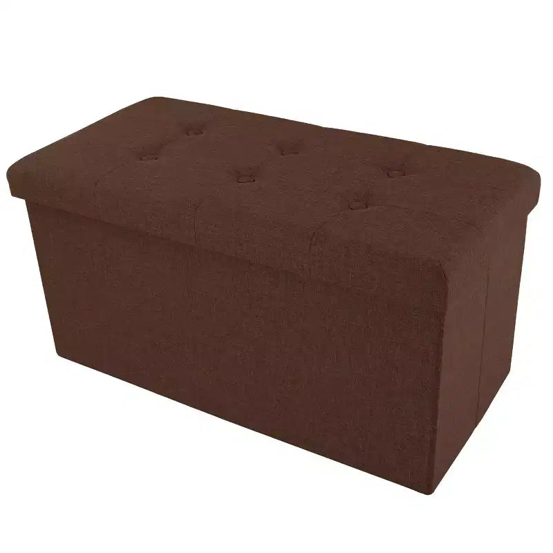 30-Inch Folding Storage Ottoman with Removable Bin