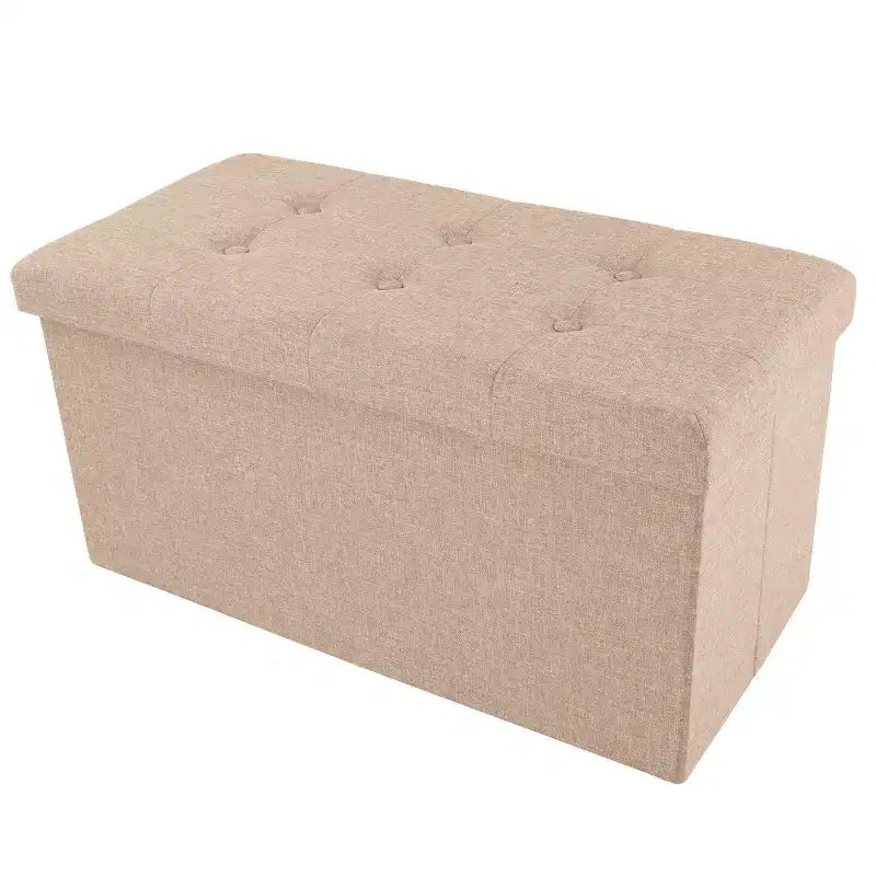 30-Inch Folding Storage Ottoman with Removable Bin