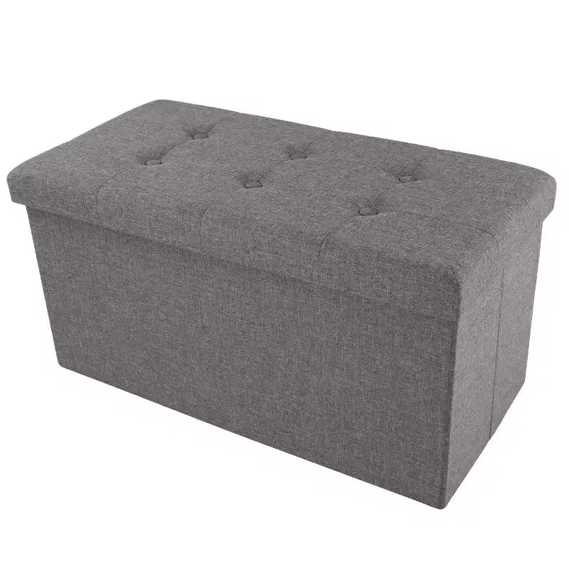 30-Inch Folding Storage Ottoman with Removable Bin