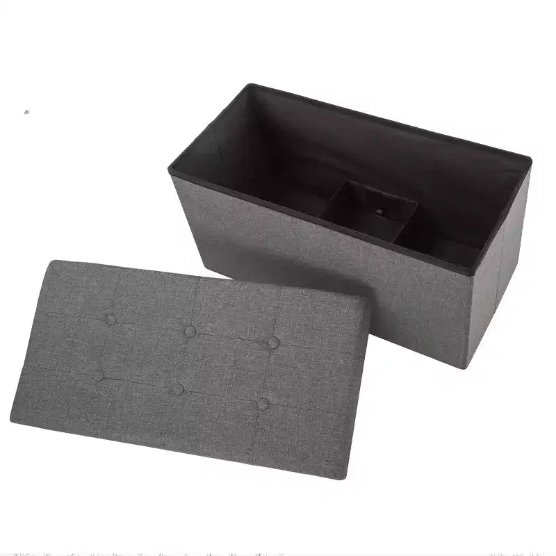 30-Inch Folding Storage Ottoman with Removable Bin