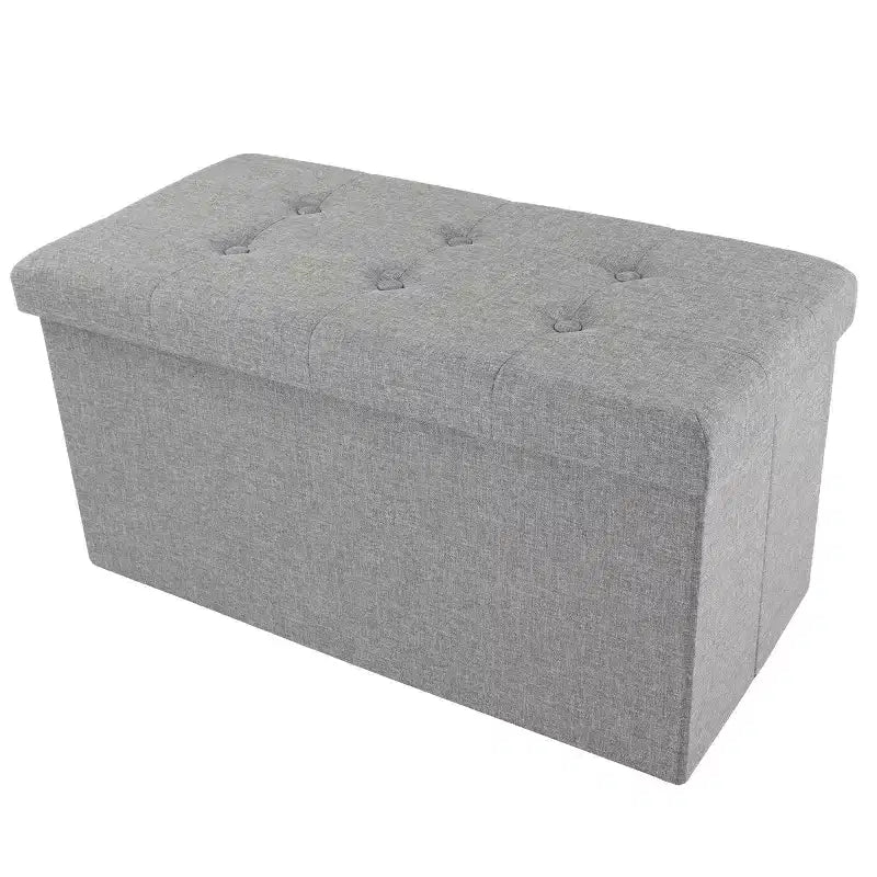 30-Inch Folding Storage Ottoman with Removable Bin