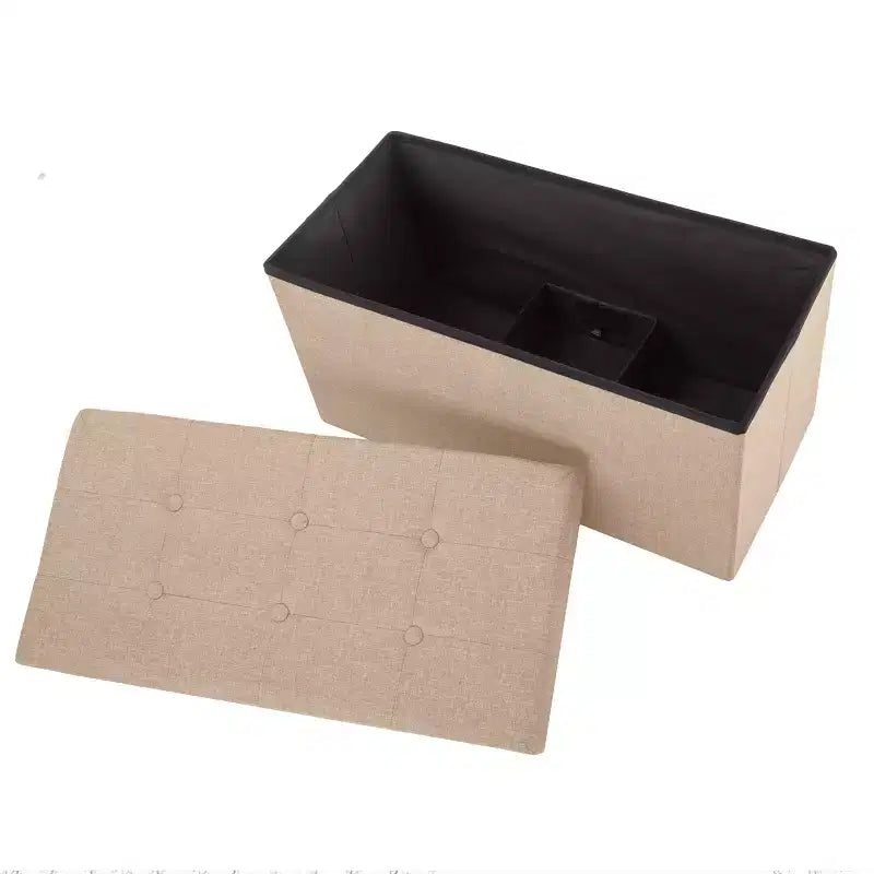 30-Inch Folding Storage Ottoman with Removable Bin